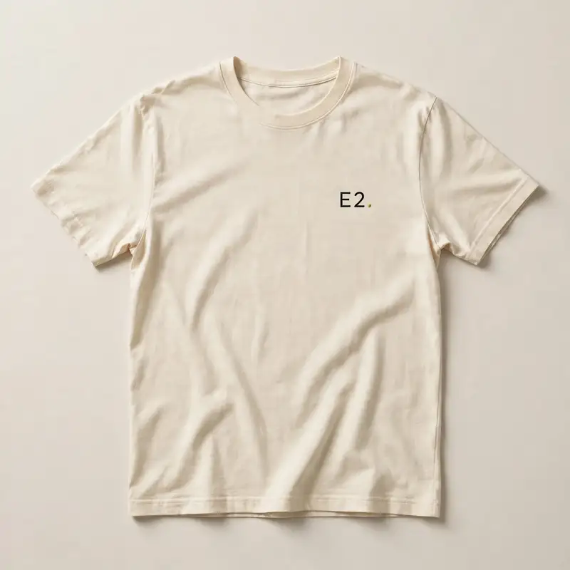 Cream E2 t-shirt with wordmark