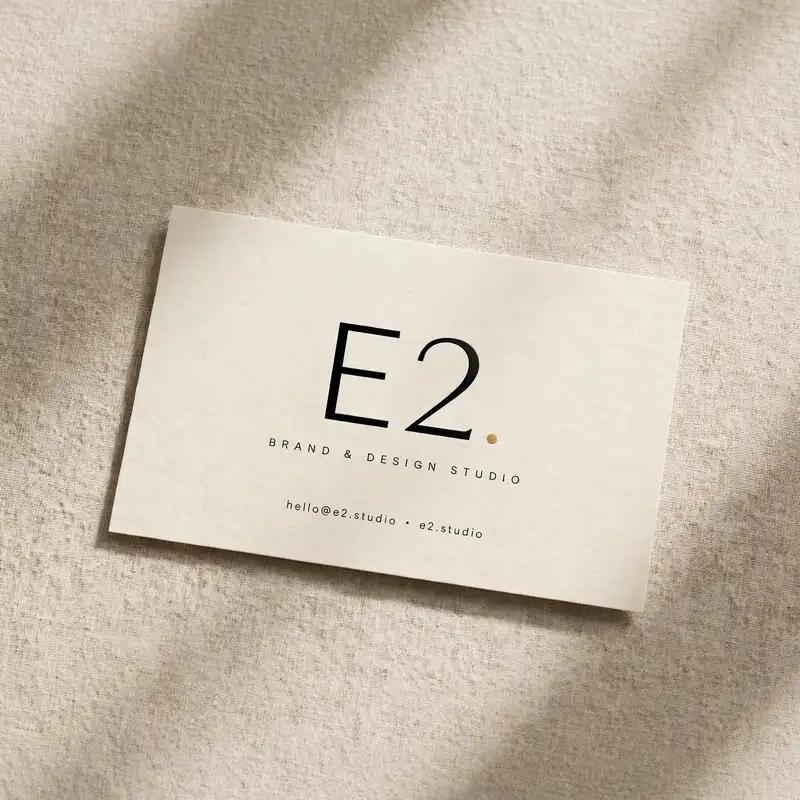 E2 business card mockup