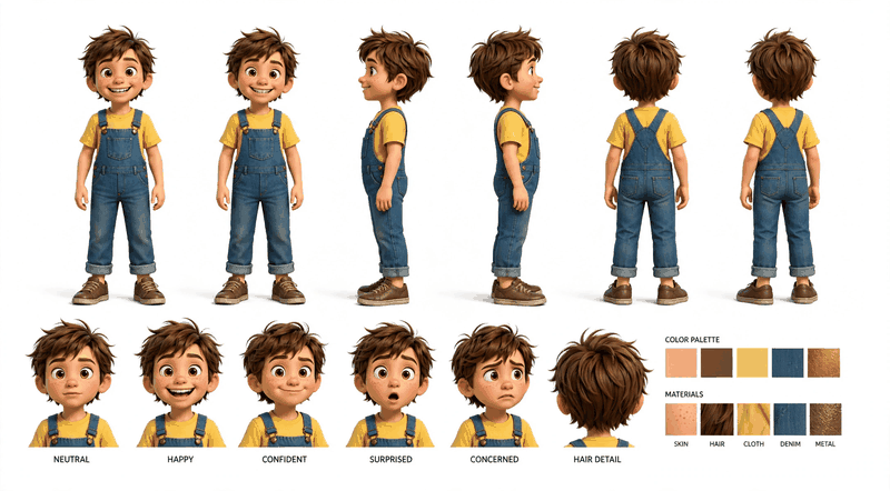 Leo character reference sheet