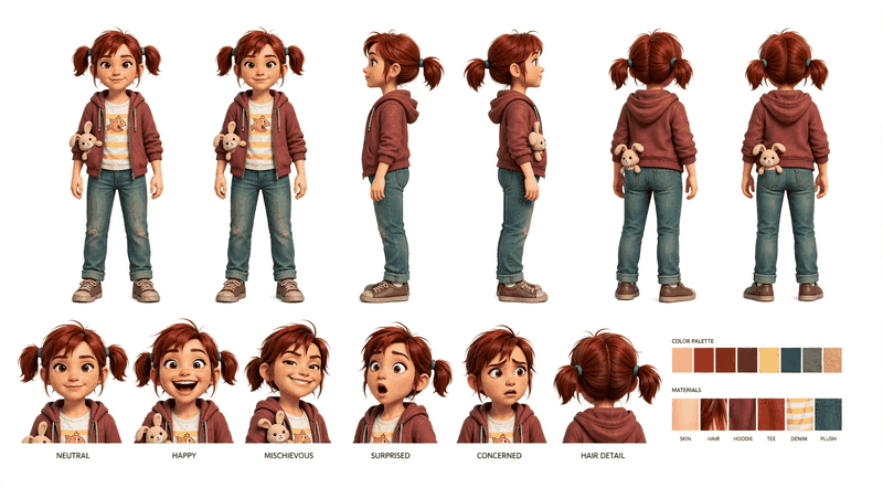 Marty character reference sheet
