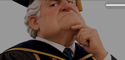 Reginald P. Worthington III, President of Starvard University, in academic regalia