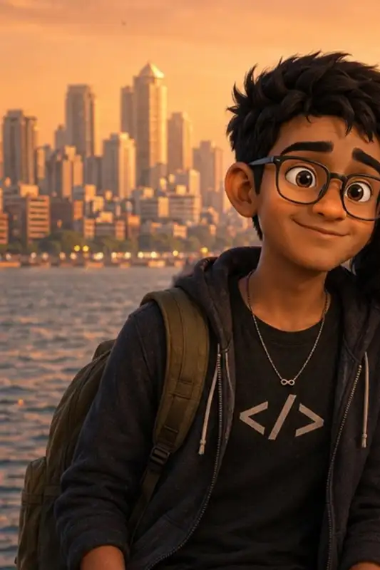 Dinesh at his desk