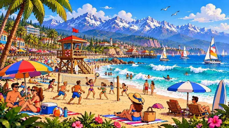 The beach