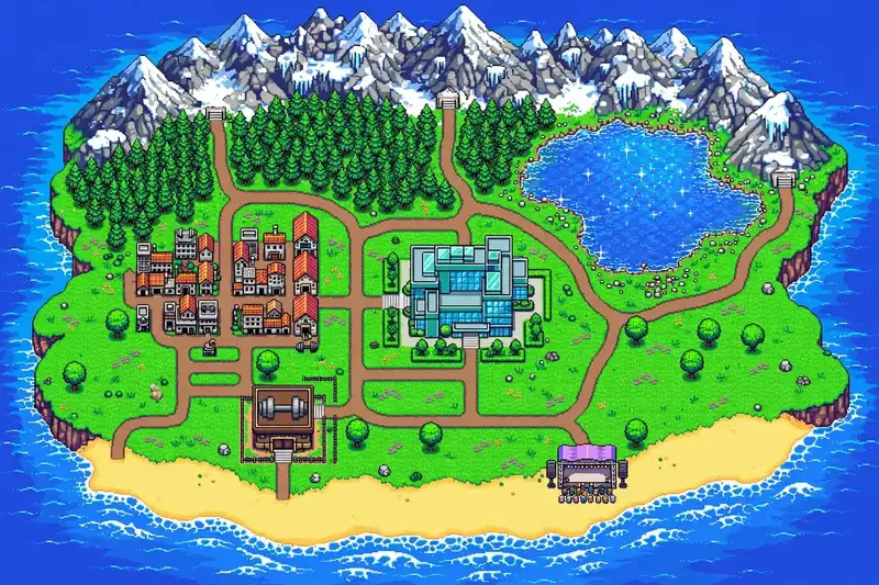 The E2 pixel world map